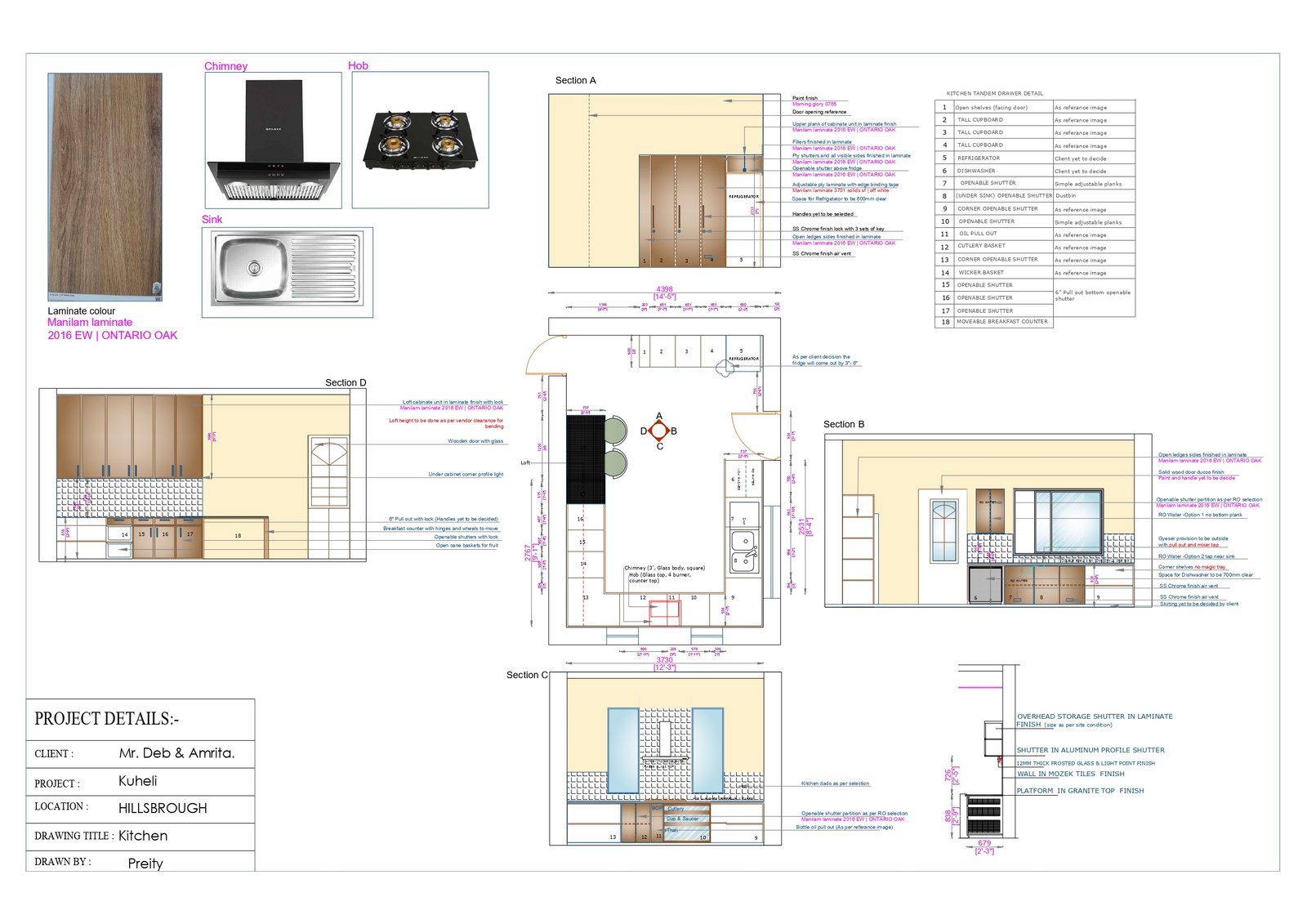 Floor Plan And Color Palette, colour palette